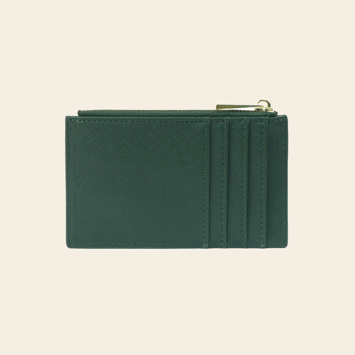 Porte-cartes en cuir luxe pour femme zippé fin