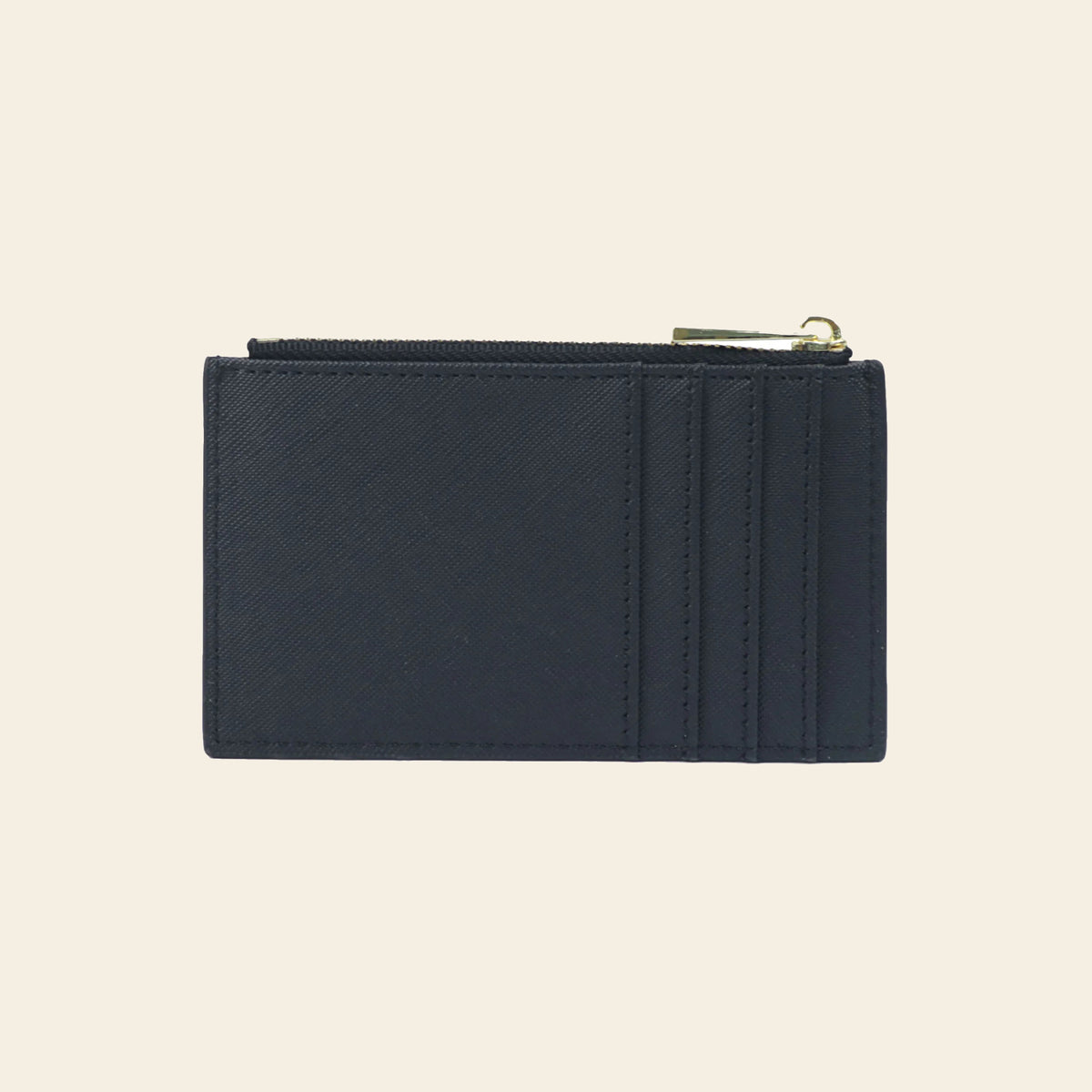 Porte-cartes en cuir luxe pour femme zippé fin