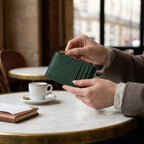 Porte-cartes en cuir luxe pour femme zippé fin