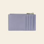 Porte-cartes en cuir luxe pour femme zippé fin