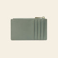 Porte-cartes en cuir luxe pour femme zippé fin