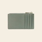 Porte-cartes en cuir luxe pour femme zippé fin