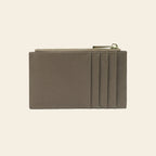 Porte-cartes en cuir luxe pour femme zippé fin