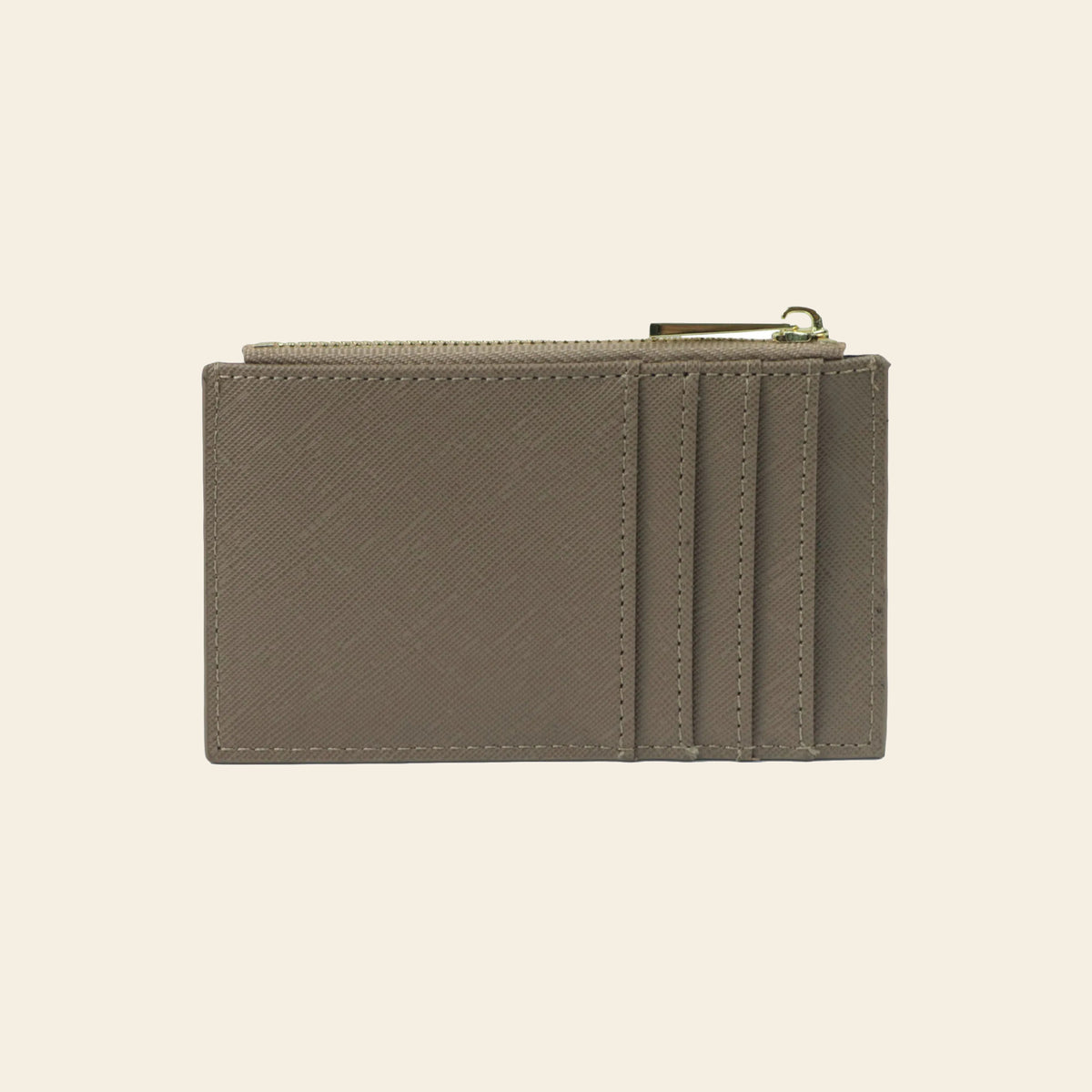 Porte-cartes en cuir luxe pour femme zippé fin