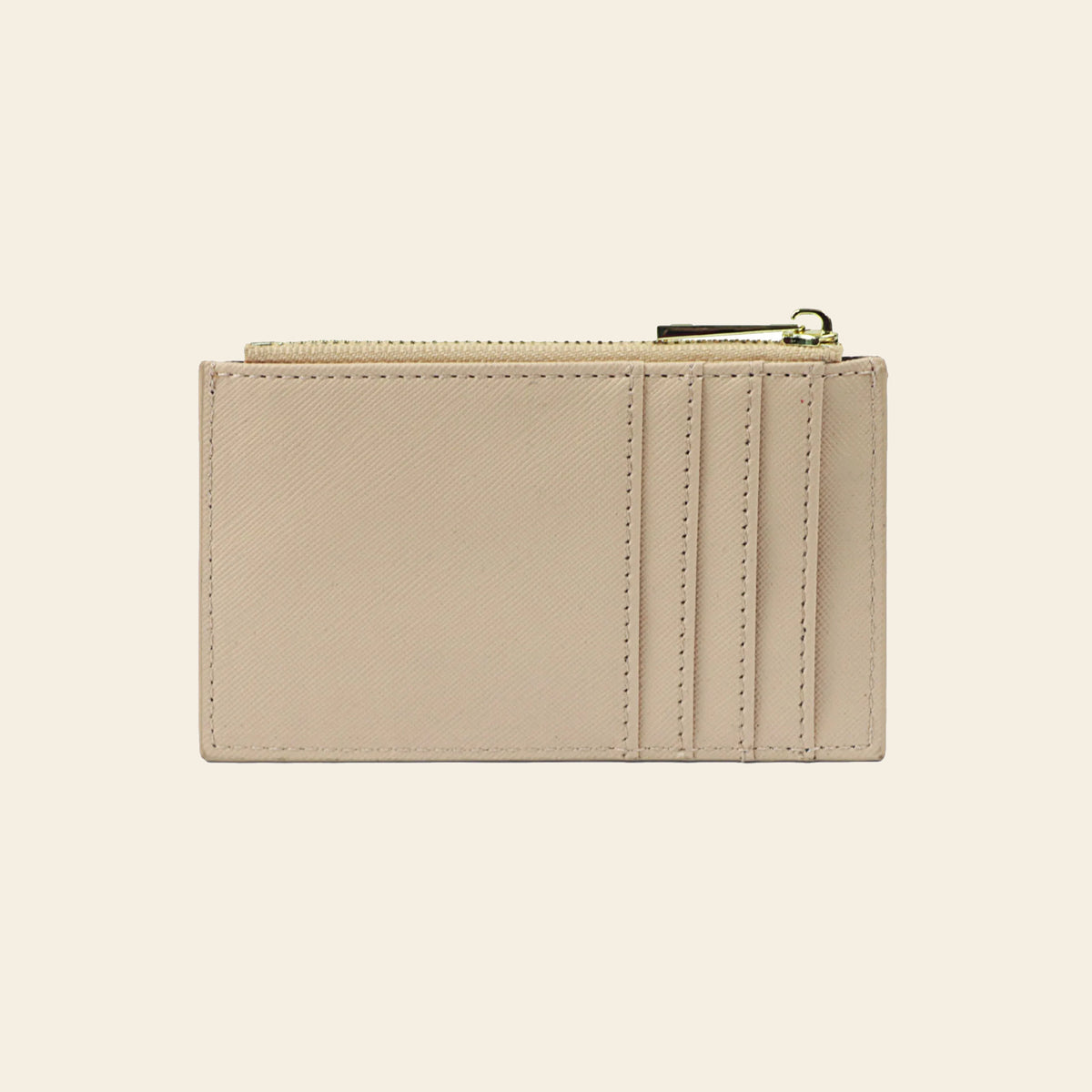 Porte-cartes en cuir luxe pour femme zippé fin