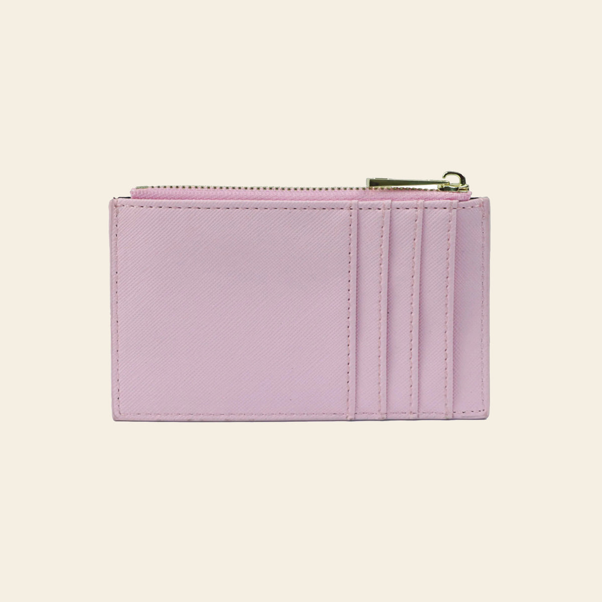 Porte-cartes en cuir luxe pour femme zippé fin
