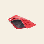 Porte-cartes en cuir luxe pour femme zippé vertical personnalisé