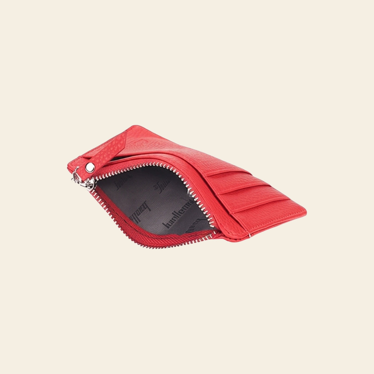 Porte-cartes en cuir luxe pour femme zippé vertical personnalisé