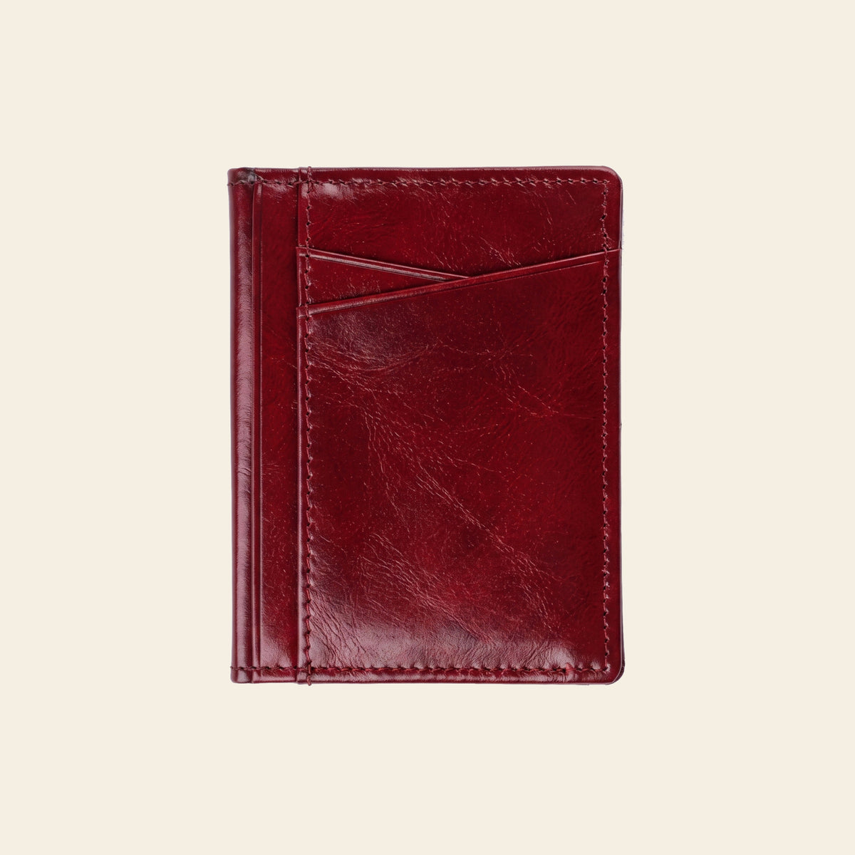 Porte-cartes en cuir luxe pour homme 2 volets fin