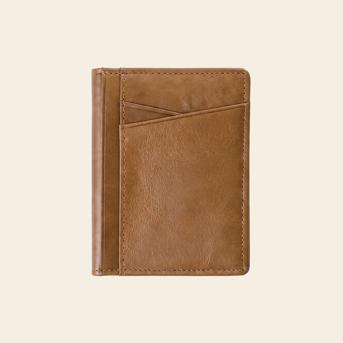 Porte-cartes en cuir luxe pour homme 2 volets fin