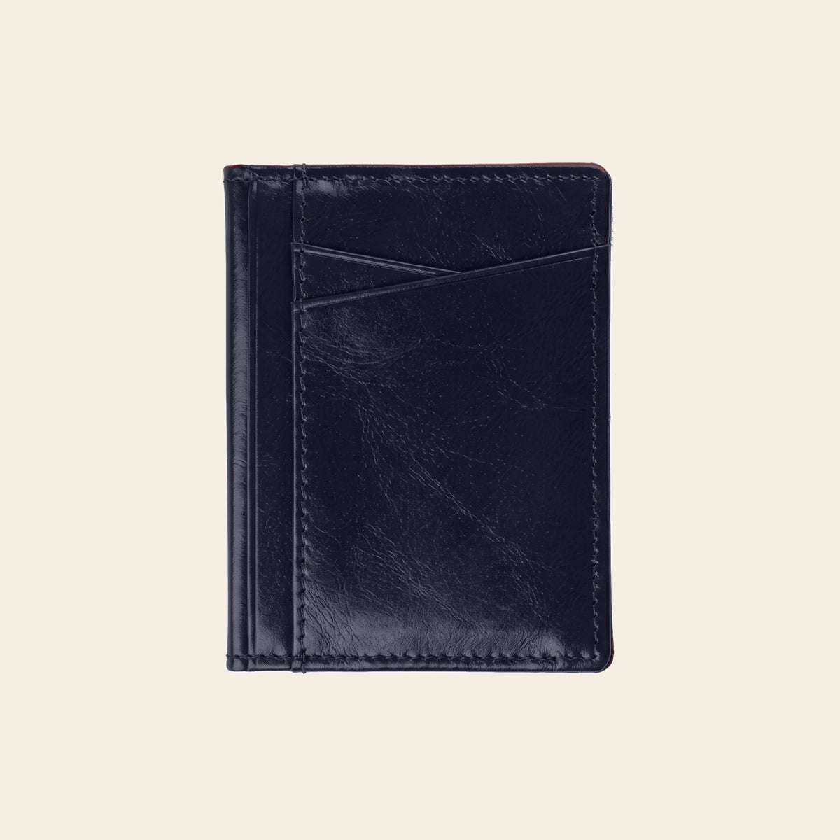 Porte-cartes en cuir luxe pour homme 2 volets fin