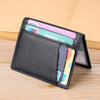 Porte-cartes en cuir luxe pour homme 2 volets fin