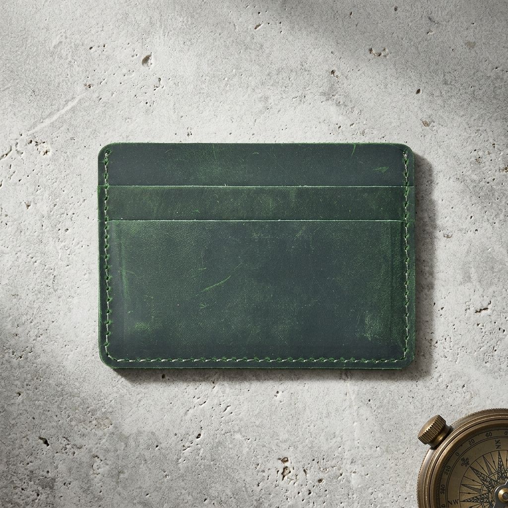 Porte-cartes en cuir luxe pour homme mini minimaliste
