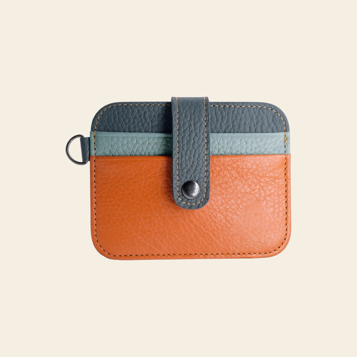Porte-cartes en cuir luxe pour homme simple compact porte clé