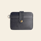 Porte-cartes en cuir luxe pour homme simple compact porte clé
