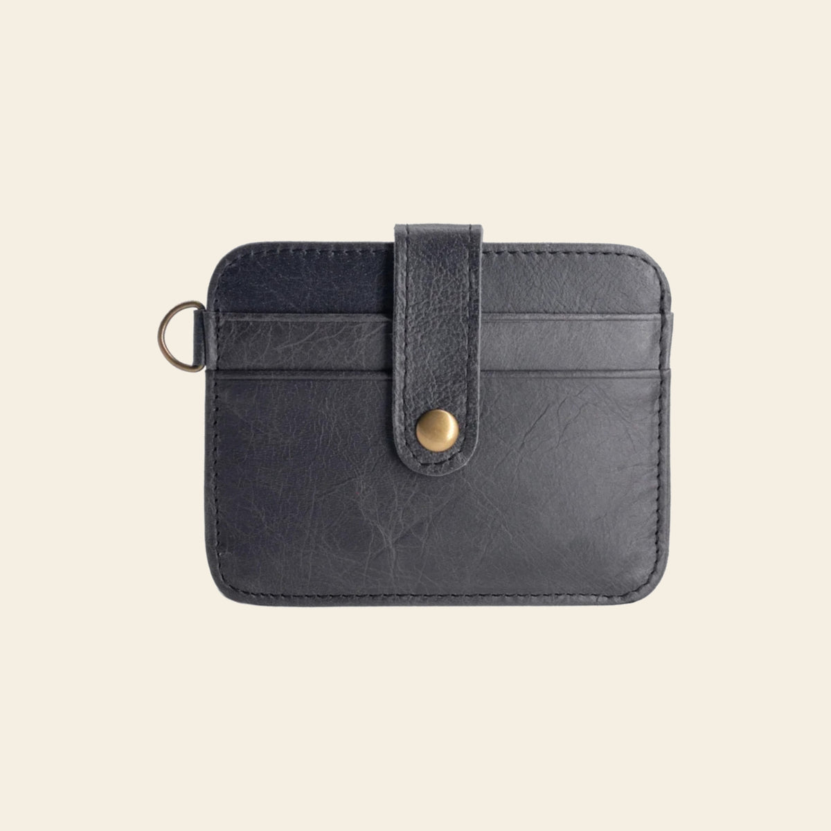 Porte-cartes en cuir luxe pour homme simple compact porte clé