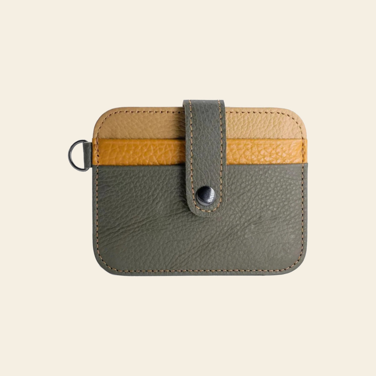 Porte-cartes en cuir luxe pour homme simple compact porte clé