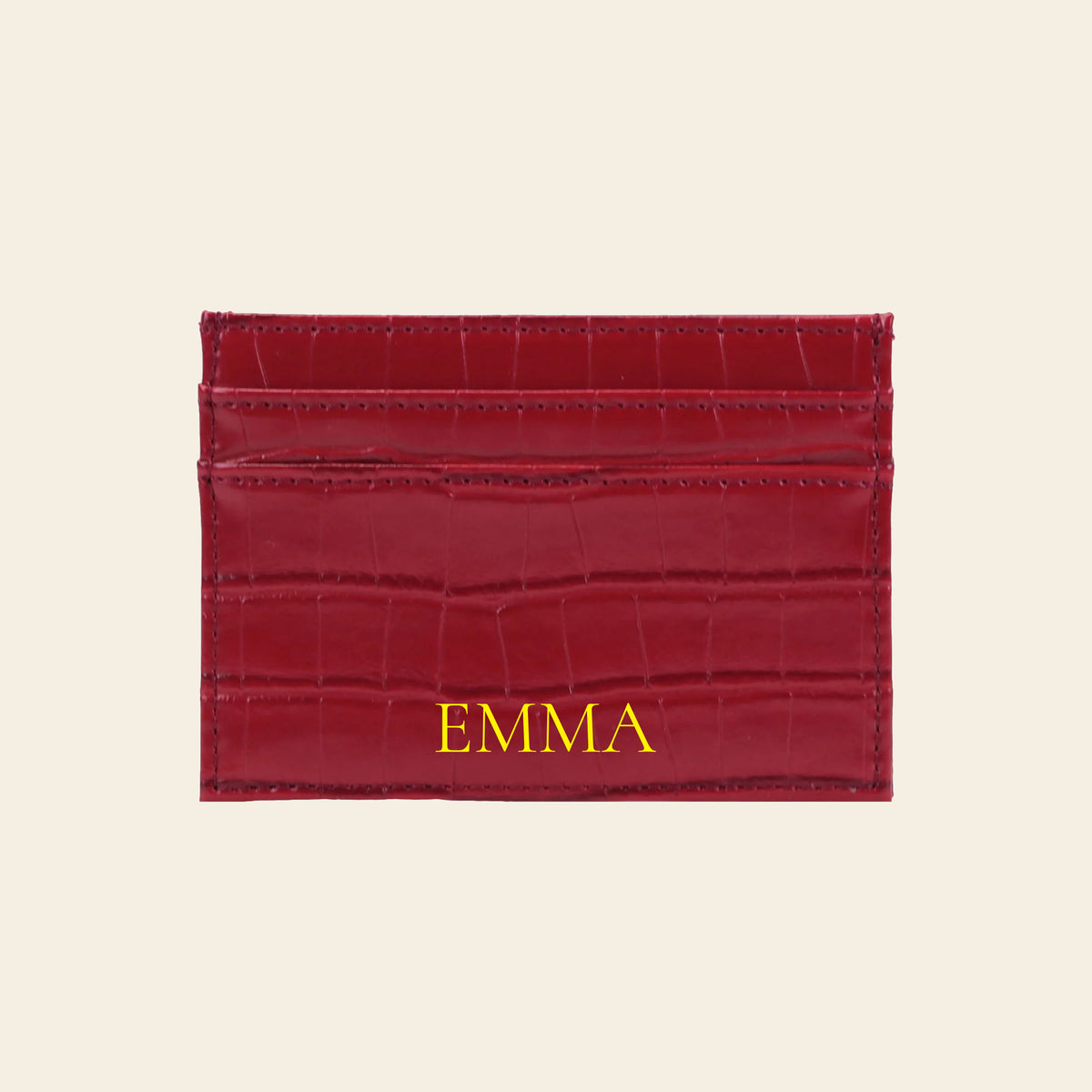 Porte-cartes pour femme motif croco personnalisé