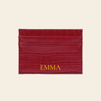 Porte-cartes pour femme motif croco personnalisé