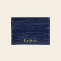 Porte-cartes pour femme motif croco personnalisé