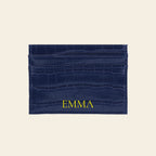 Porte-cartes pour femme motif croco personnalisé