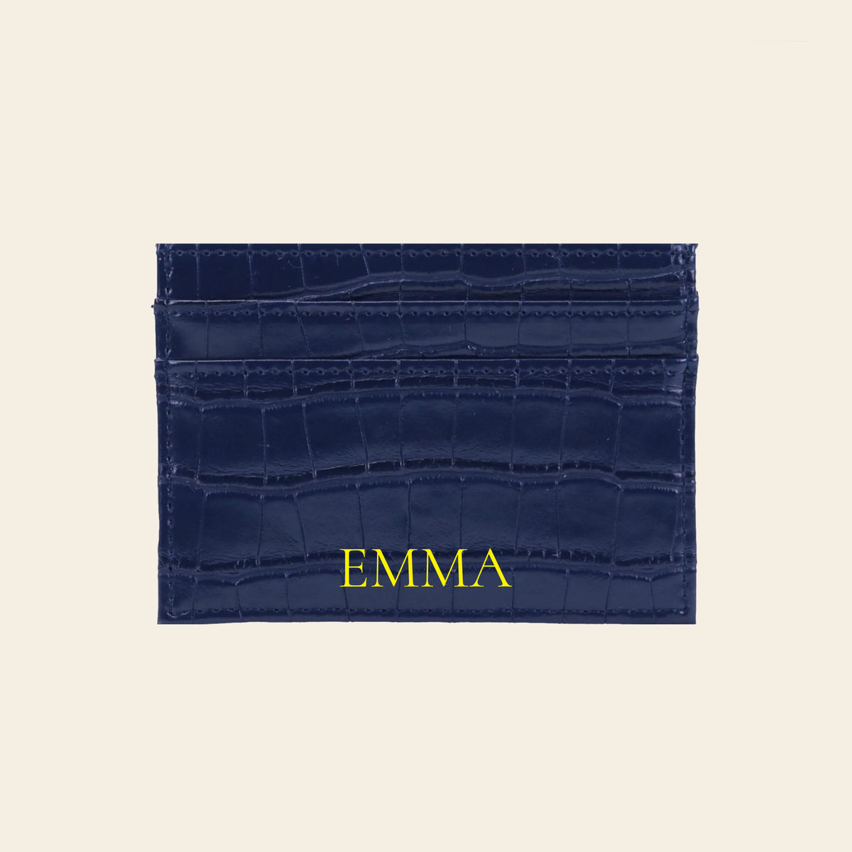 Porte-cartes pour femme motif croco personnalisé