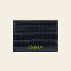 Porte-cartes pour femme motif croco personnalisé
