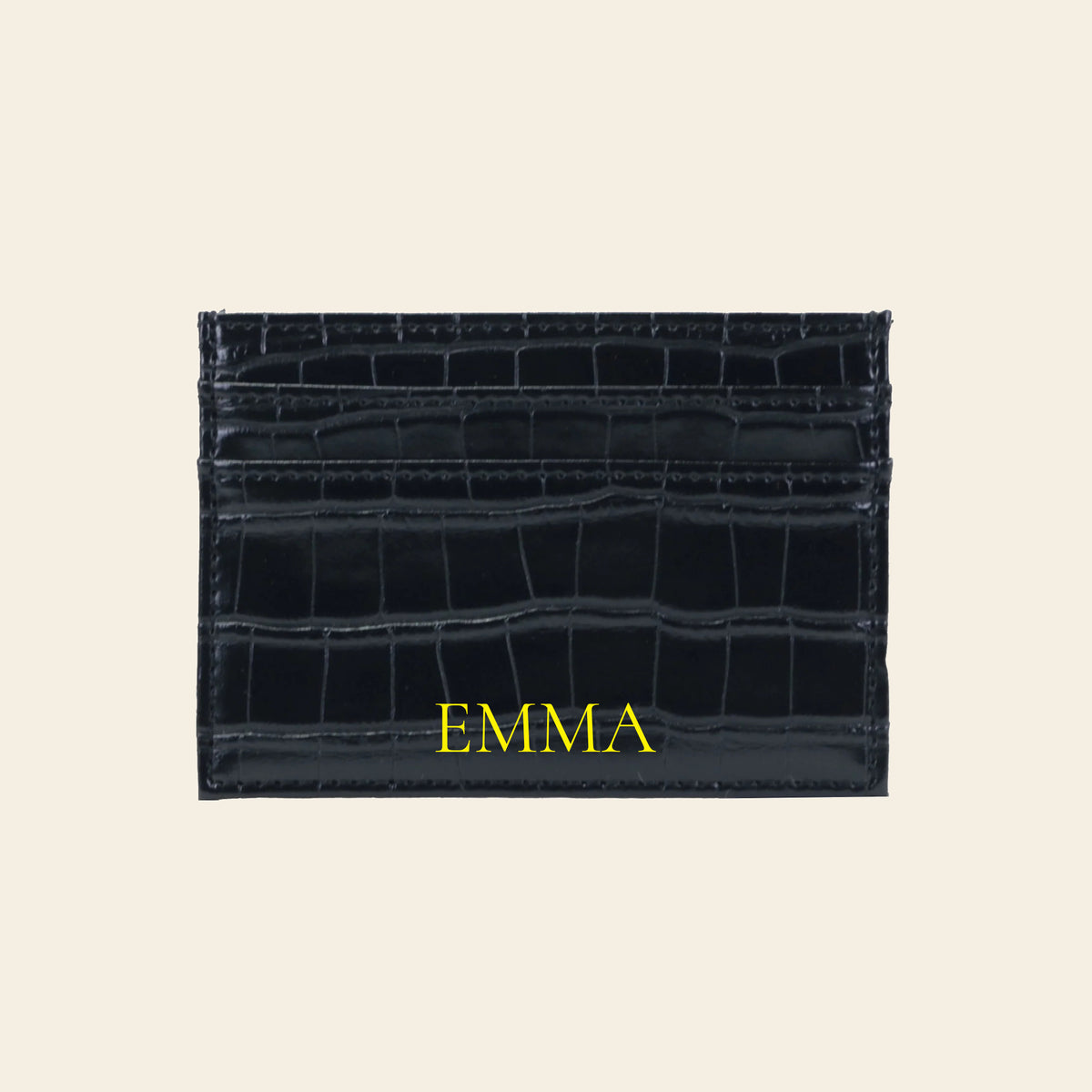 Porte-cartes pour femme motif croco personnalisé