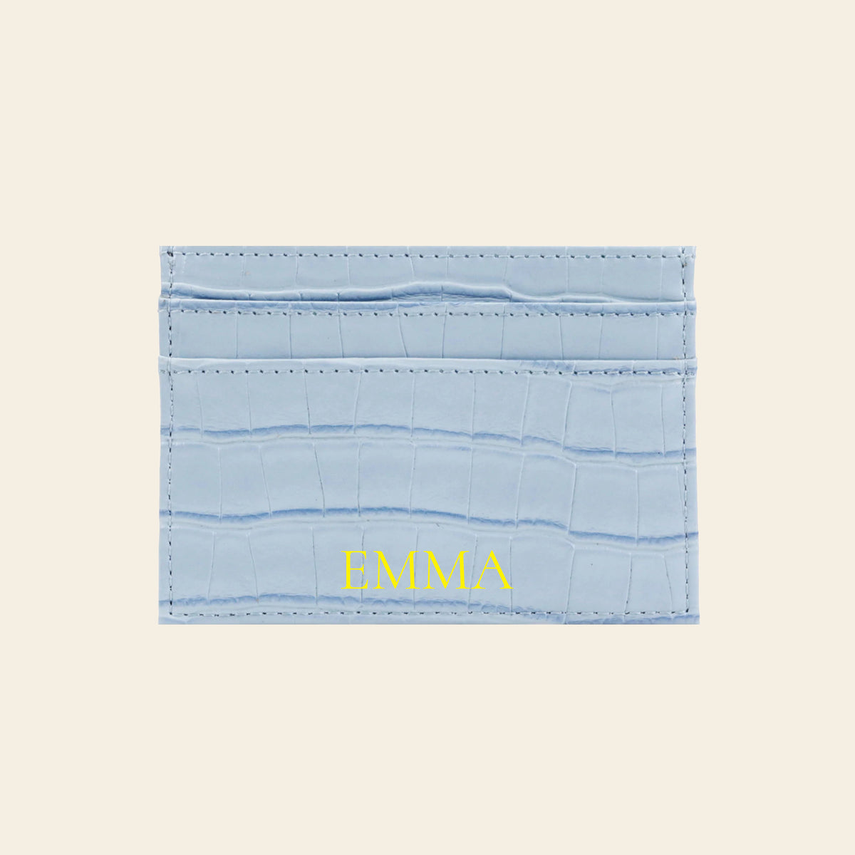 Porte-cartes pour femme motif croco personnalisé