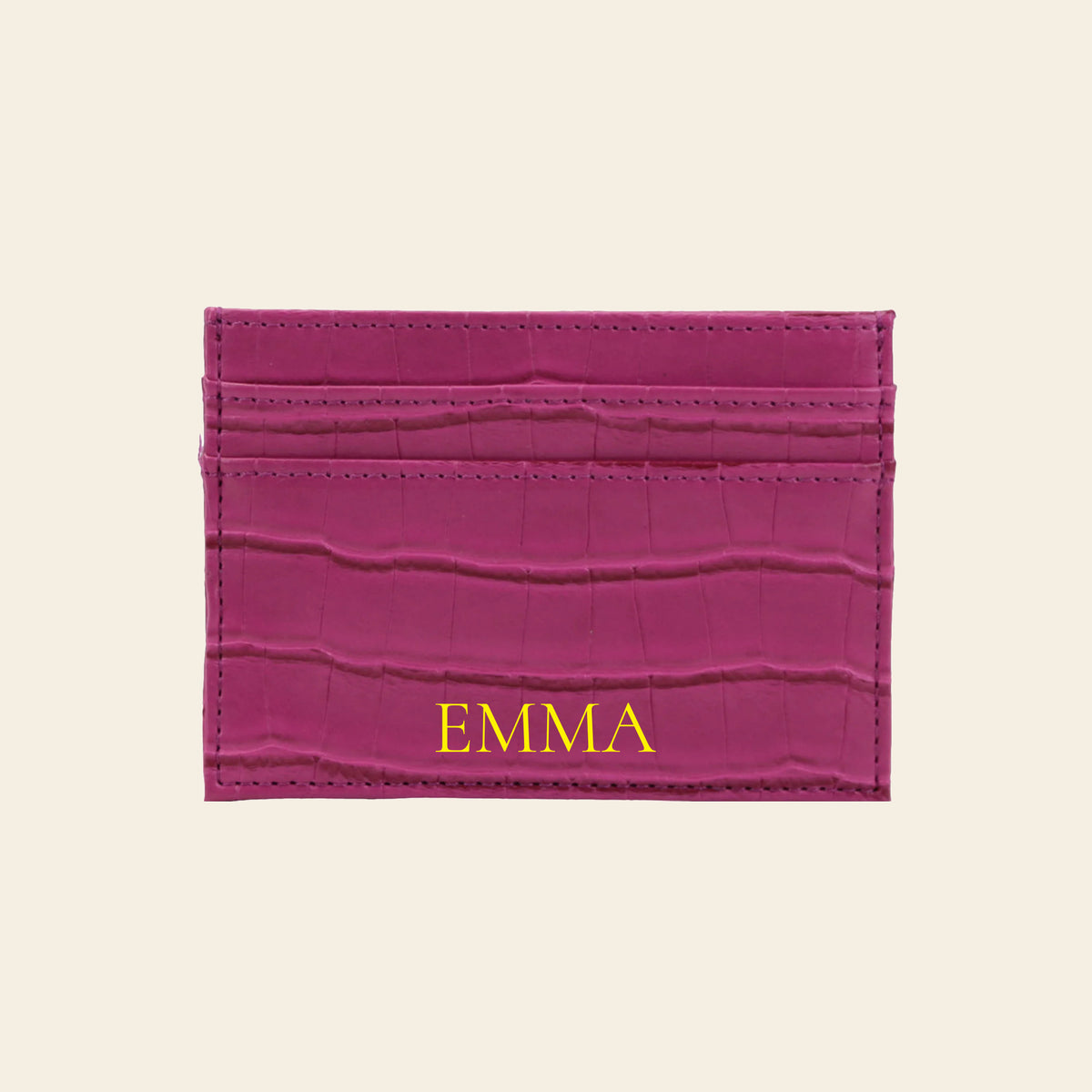 Porte-cartes pour femme motif croco personnalisé