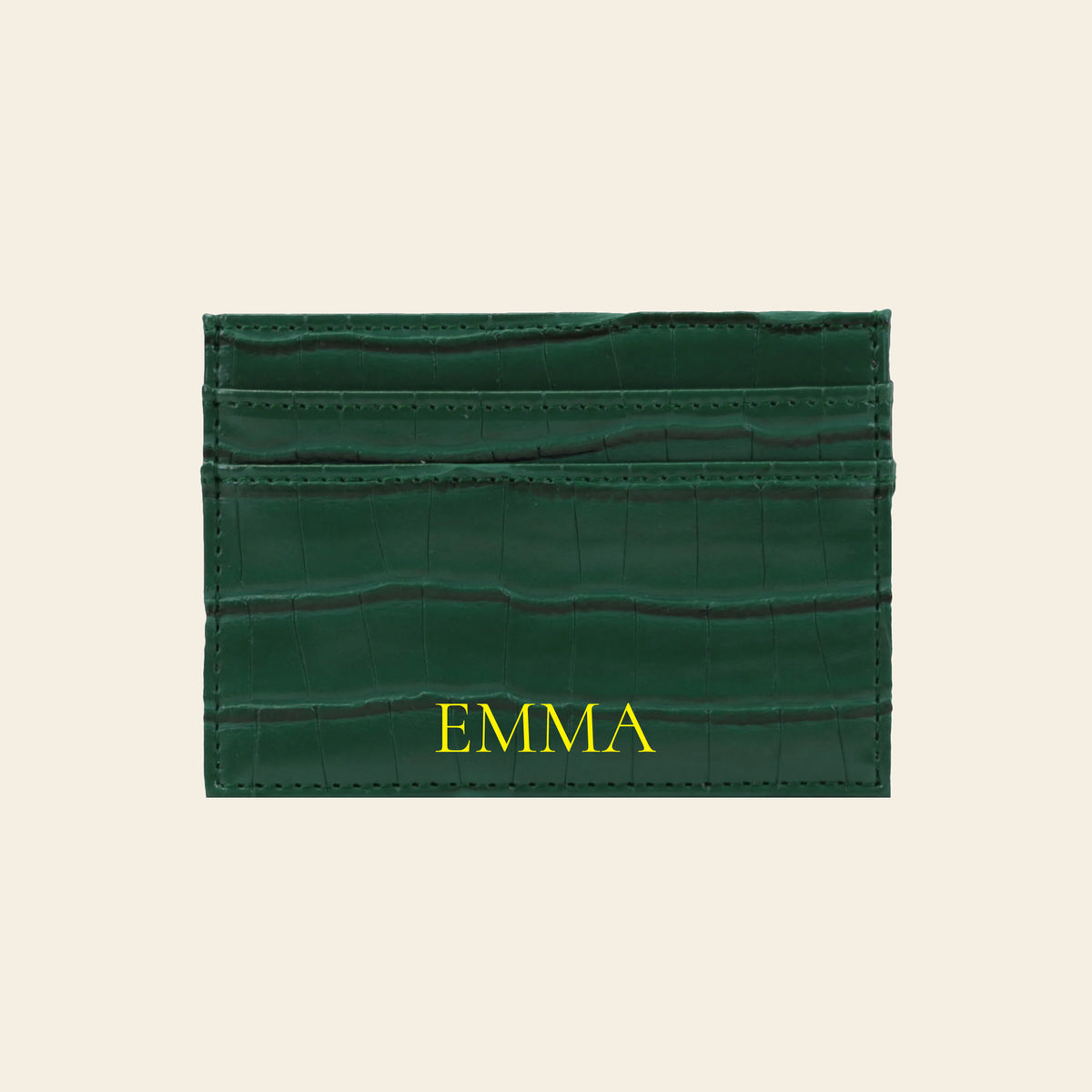 Porte-cartes pour femme motif croco personnalisé