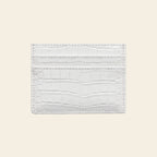 Porte-cartes pour femme motif croco plat