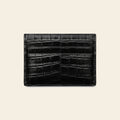 Porte-cartes pour femme motif croco plat