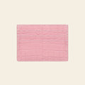 Porte-cartes pour femme motif croco plat