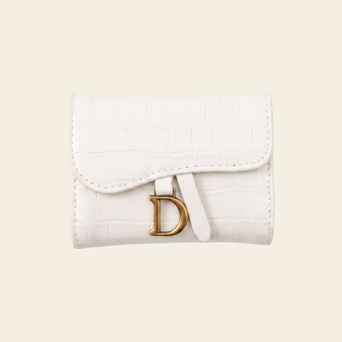 Porte-cartes pour femme porte monnaie motif croco accordéon