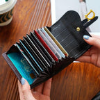 Porte-cartes pour femme porte monnaie motif croco accordéon