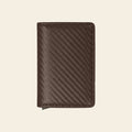 Porte-cartes pour homme carbone pliable automatique pop-up sécurisé anti-RFID