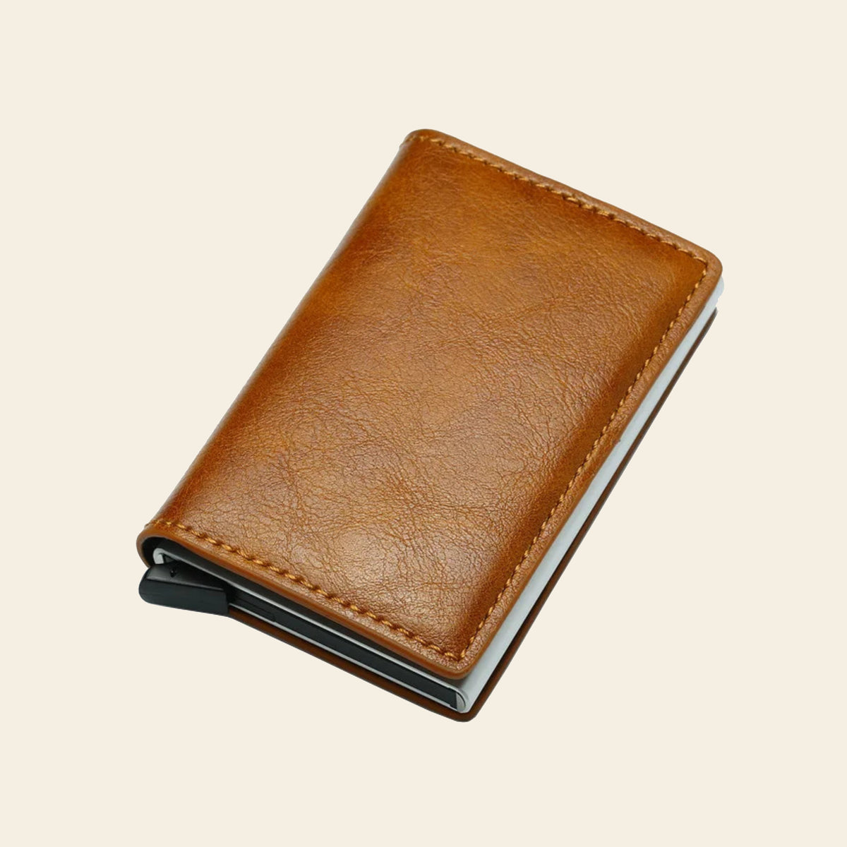 Porte-cartes pour homme carbone pliable automatique pop-up sécurisé anti-RFID