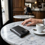 Porte-cartes pour homme carbone rigide automatique pop-up sécurisé anti-RFID pince à billets