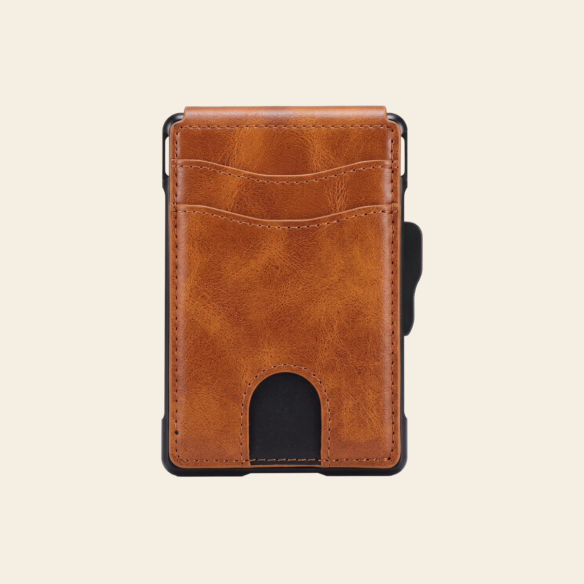 Porte-cartes pour homme rigide automatique pop-up sécurisé anti-RFID pince à billets